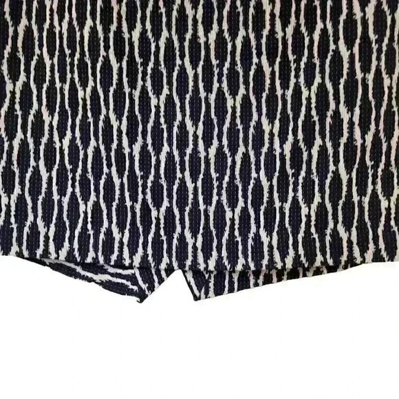 Loft Women's Black & White Cotton/Poly Geometric Print Asymmetrical Wrap Pencil - Picture 10 of 13